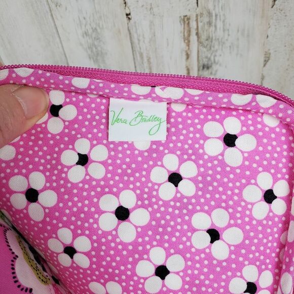 Vera Bradley Priscilla Pink E-Reader Zip Up Sleeve - Picture 3 of 7